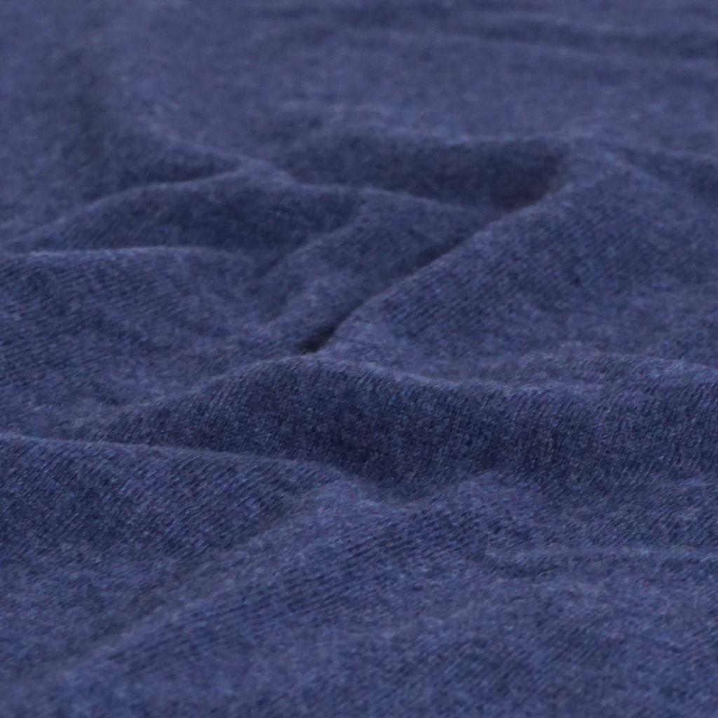 Merinostrick aus Italien Schurwolle blau melange